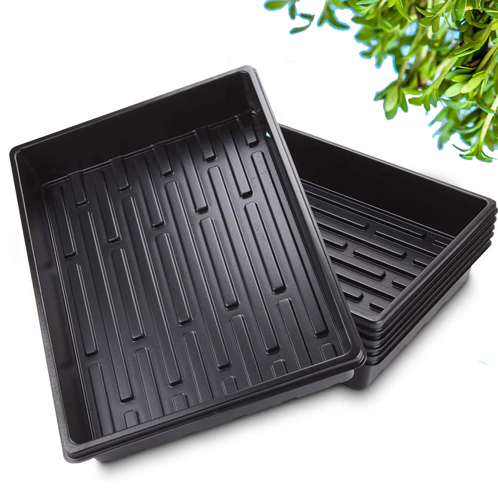 Bandeja de cultivo de plantas gruesa en negro Bandeja de cultivo de plantas gruesa en negro